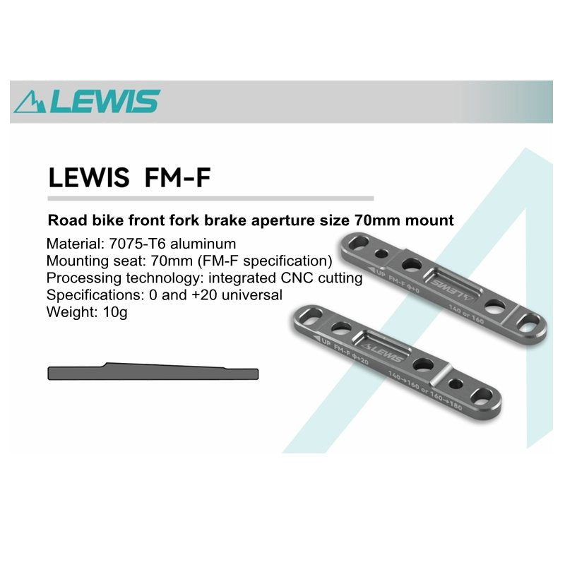 Lewis Flat Mount Road Bike Caliper Adapter